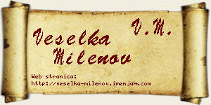 Veselka Milenov vizit kartica